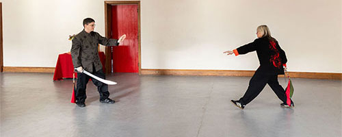T'ai Chi Saber Fencing - Simu Diane and Sihing Will