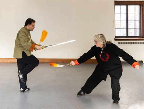 San Tsai Sword Fencing - Simu Diane and Sihing Chris