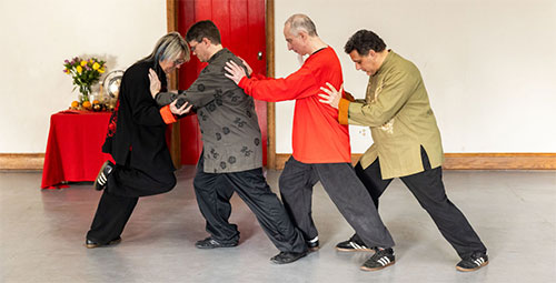 Rooting a push from 3 people - Simu Diane, Sihing Chris, Sihing Will, and Artimus